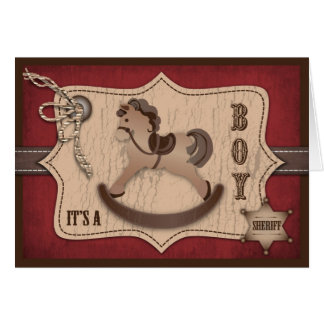 Tarjeta del bebé del vaquero