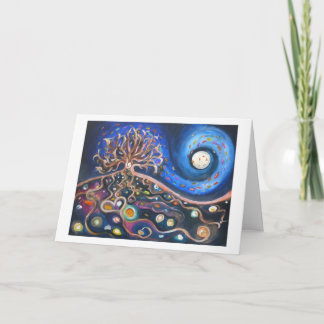 Tarjeta del Bello Artes de la noche de la Luna