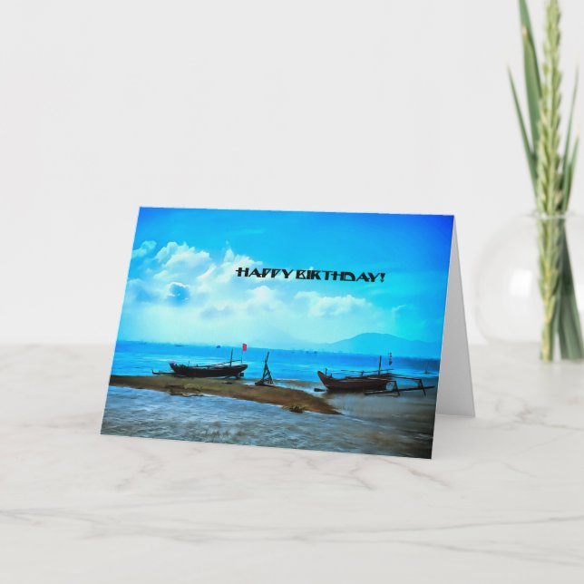 Tarjeta del Bello Artes del feliz cumpleaños (Anverso)