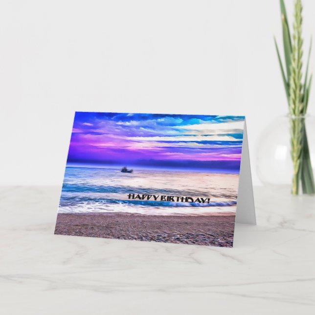 Tarjeta del Bello Artes del feliz cumpleaños (Anverso)