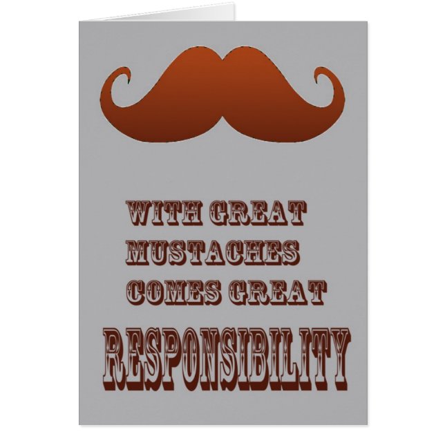 tarjeta del bigote (Frente)