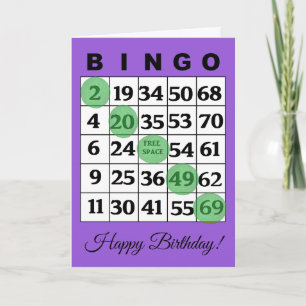 Tarjeta del BINGO del feliz cumpleaños