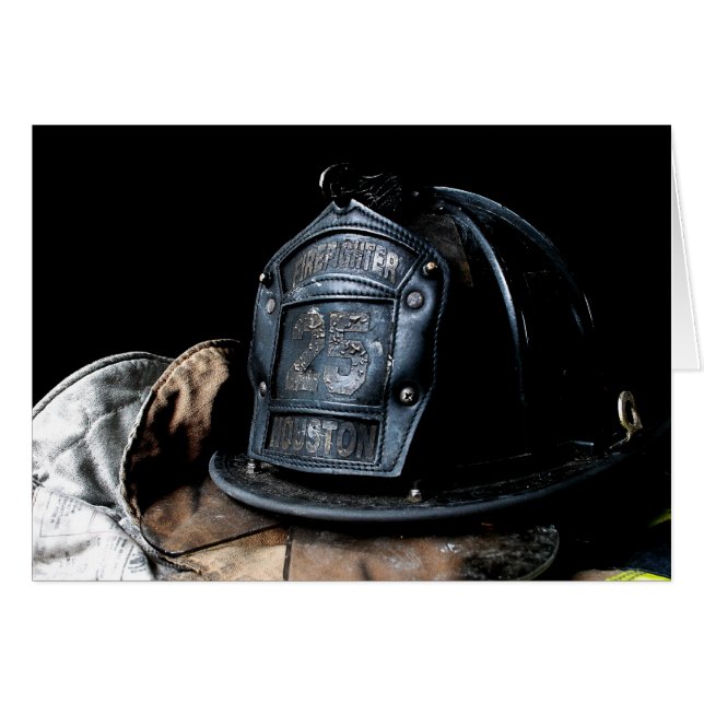 Tarjeta del bombero de Houston (Anverso (Horizontal))