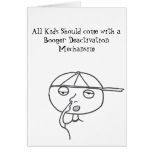 Tarjeta del booger del niño de Stinkeye