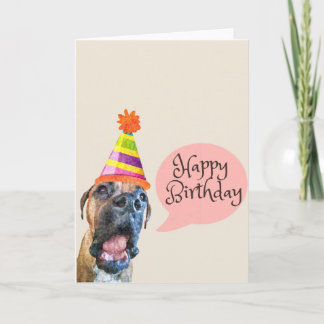 Tarjeta del boxeador del feliz cumpleaños