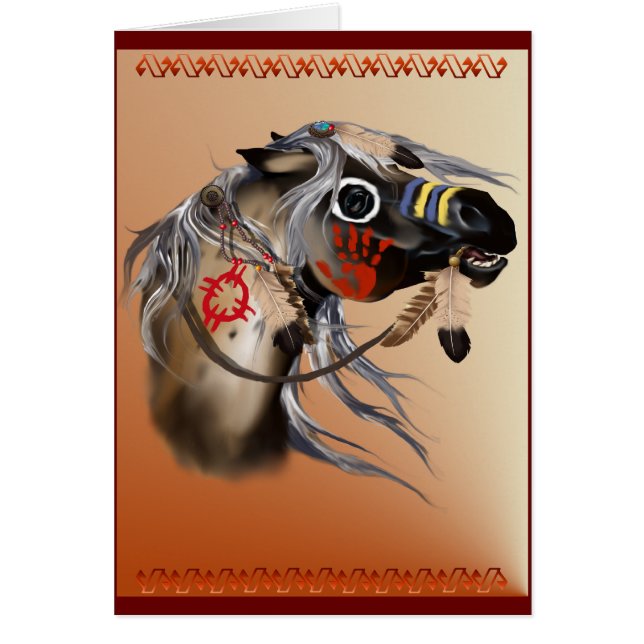 Tarjeta del caballo de guerra (Frente)