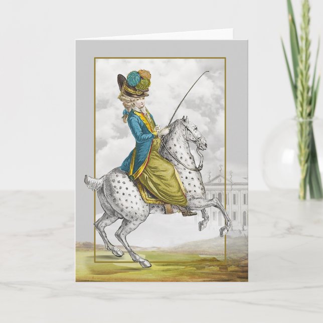 Tarjeta del caballo de Marie Antonieta (Anverso)