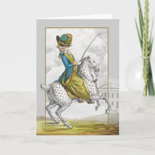 Tarjeta del caballo de Marie Antonieta