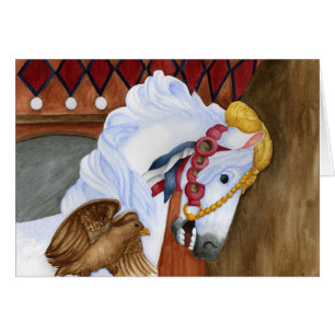 Tarjeta del caballo del carrusel