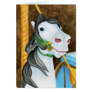 Tarjeta del caballo del carrusel