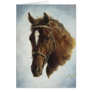 Tarjeta del caballo del funcionamiento