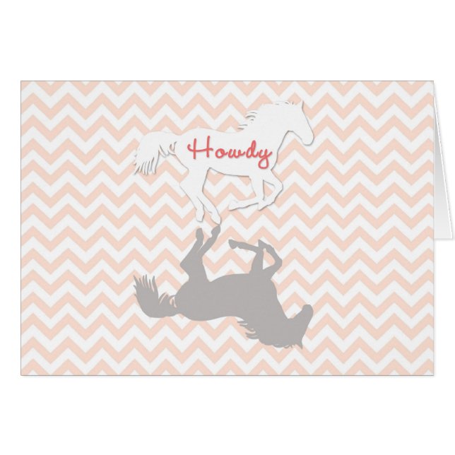 Tarjeta del caballo Howdy (Anverso (Horizontal))
