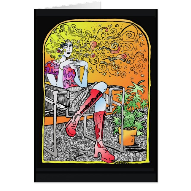 Tarjeta del café de O de la taza (Frente)