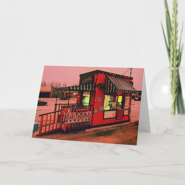 Tarjeta del café del navidad (Anverso)