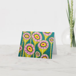 Tarjeta del "caleidoscopio floral"
