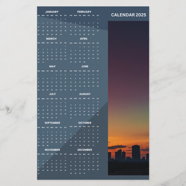 tarjeta del calendario presupuestario 2025 (Anverso)