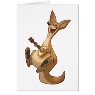 Tarjeta del canguro del Banjo-Strummin' (espacio