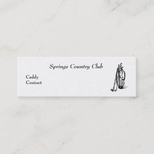 Tarjeta del carrito del golf del club de campo