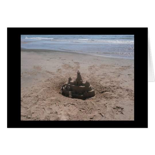 Tarjeta del castillo de arena
