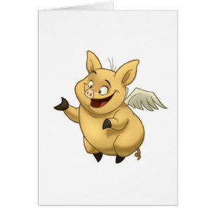 Tarjeta del cerdo del vuelo