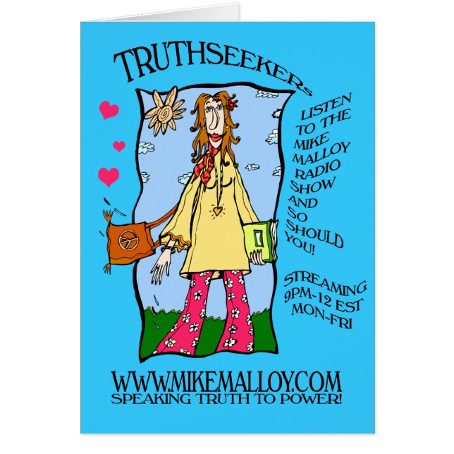 TARJETA del CHICA TRUTHSEEKER del HIPPIE de los (Frente)