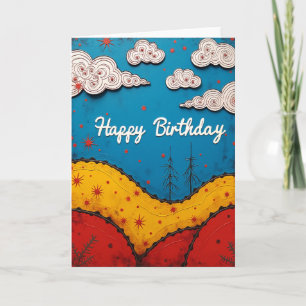 Tarjeta del cielo texturizado jubiloso