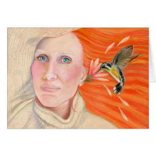 Tarjeta del colibrí de Cassandra