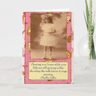 Tarjeta del collage de la cita de Phyllis Diller