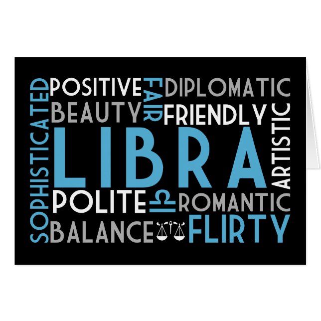 Tarjeta del collage de la palabra de la astrología (Anverso (Horizontal))