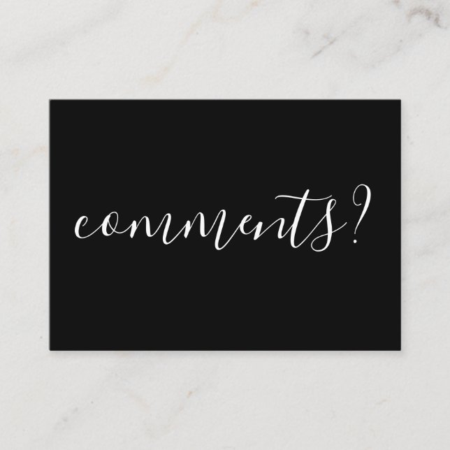 tarjeta del comentario (Anverso)