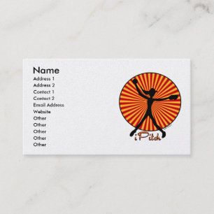 Tarjeta del comercio de la jarra del softball de