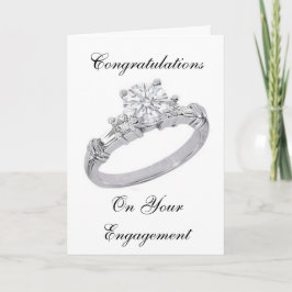 TARJETA DEL COMPROMISO DEL ANILLO DE DIAMANTE
