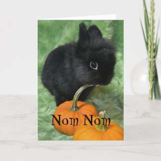 Tarjeta del conejito de Nom Nom Halloween