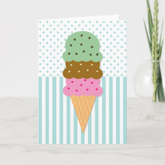 Tarjeta del cono de helado