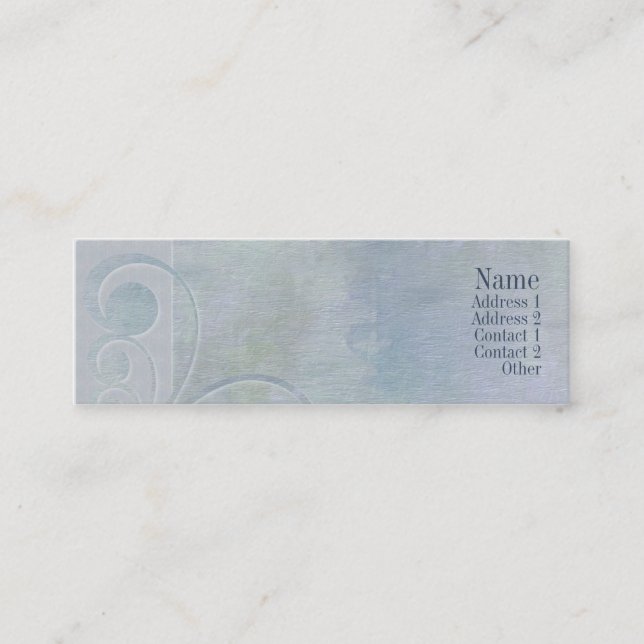 Tarjeta del contacto de la luz de las curvas del (Anverso)