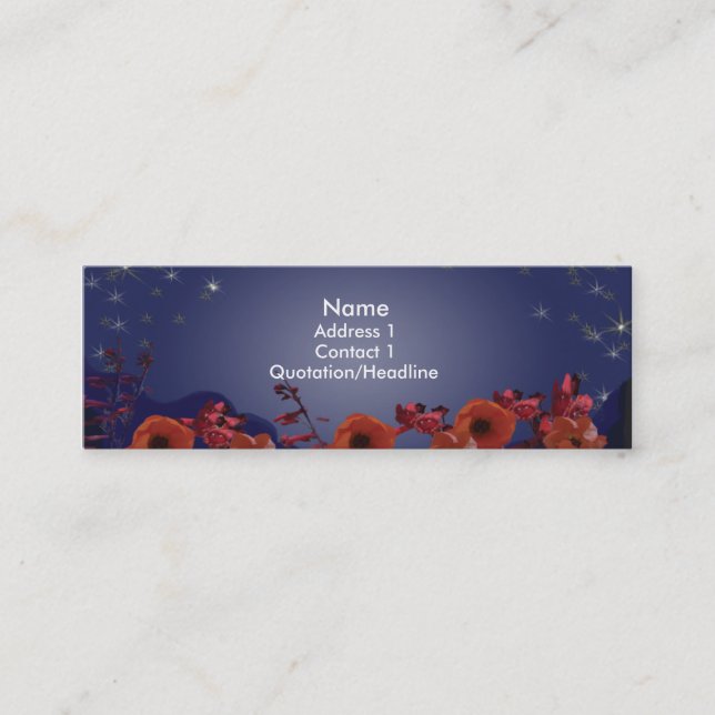 Tarjeta del contacto de la noche estrellada (Anverso)