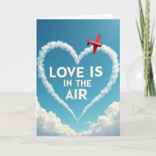 Tarjeta del Corazón con Amor en el Aire