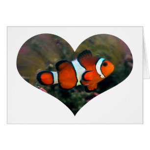 Tarjeta del corazón de Clownfish