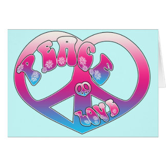 Tarjeta del corazón de la paz