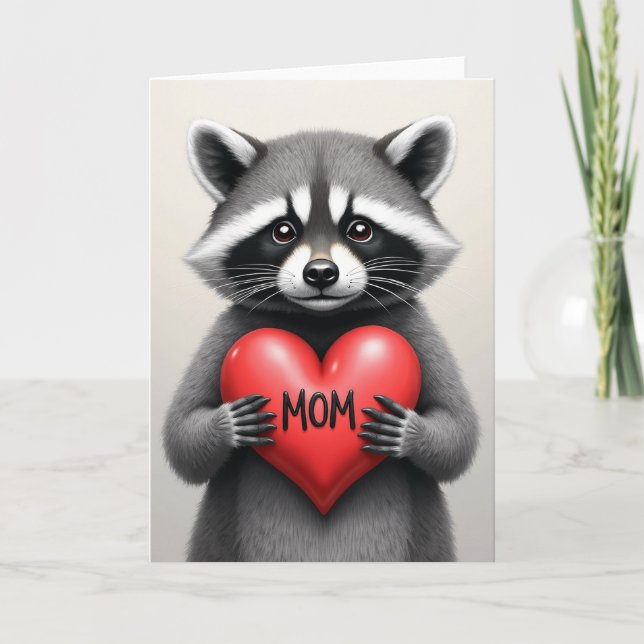 Tarjeta del corazón de mamá del bosque dulce (Anverso)