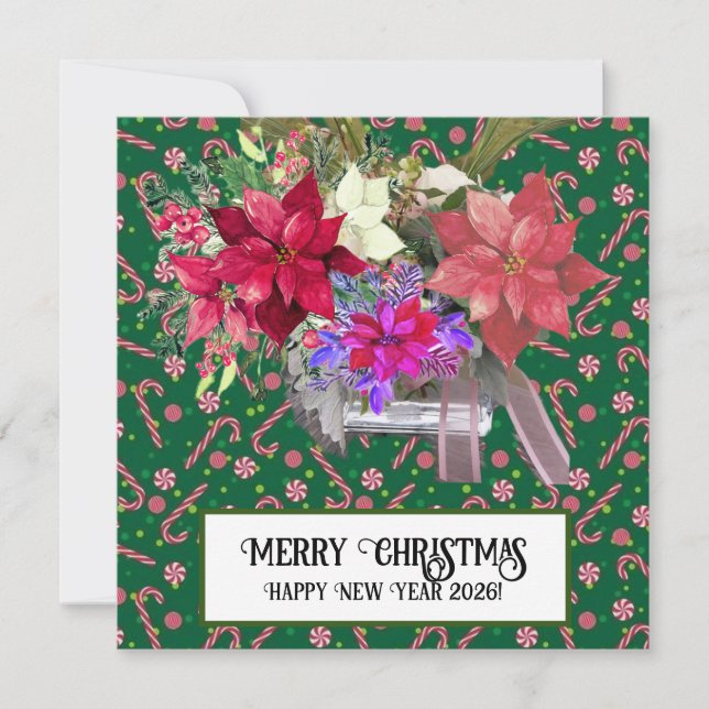 Tarjeta del Corazón de Navidad (Anverso)