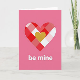 Tarjeta del corazón de San Valentín sé mío