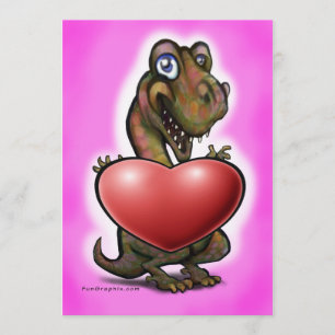 Tarjeta del corazón de T-Rex bebé