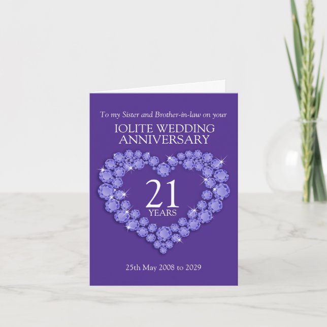 tarjeta del corazón del aniversario de bodas de Io (Anverso)
