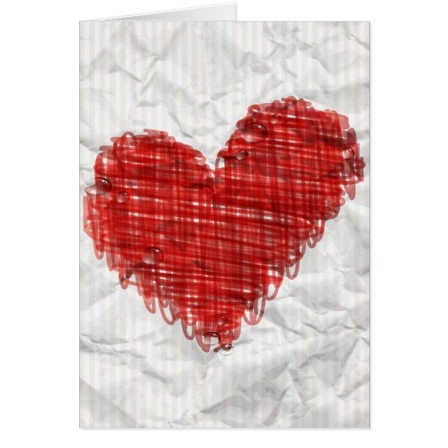 Tarjeta del corazón del garabato (Frente)