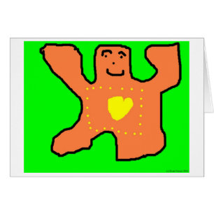 Tarjeta del corazón del oso