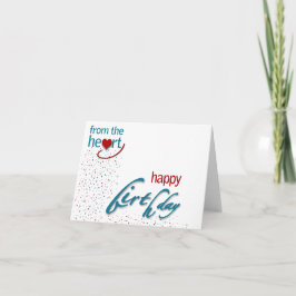 Tarjeta Del corazón feliz cumpleaños