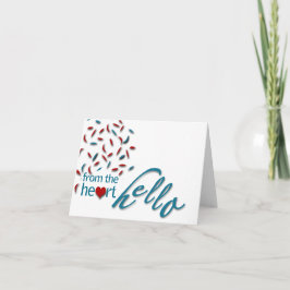 Tarjeta Del corazón hola