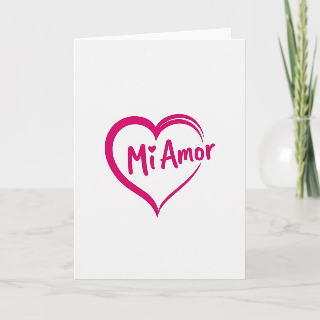 Tarjeta del Corazón Mi Amor (Anverso)