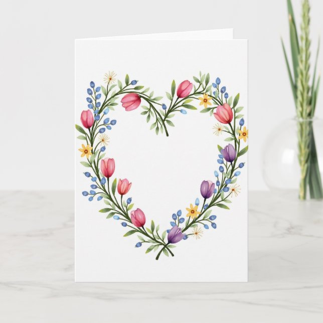Tarjeta del Corazón para Mi Querida Esposa (Anverso)